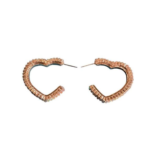 Iridescent Heart Earrings - Picture 9 of 10